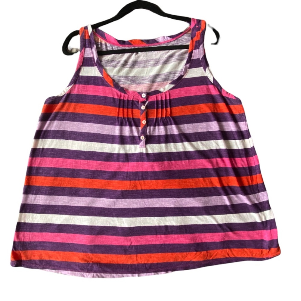 Old Navy Striped Sleeveless Tee Size XXL